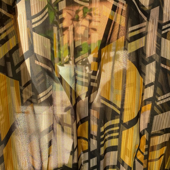 Sheer V-Neck Fit and Flare Dress - Picture 7 of 10